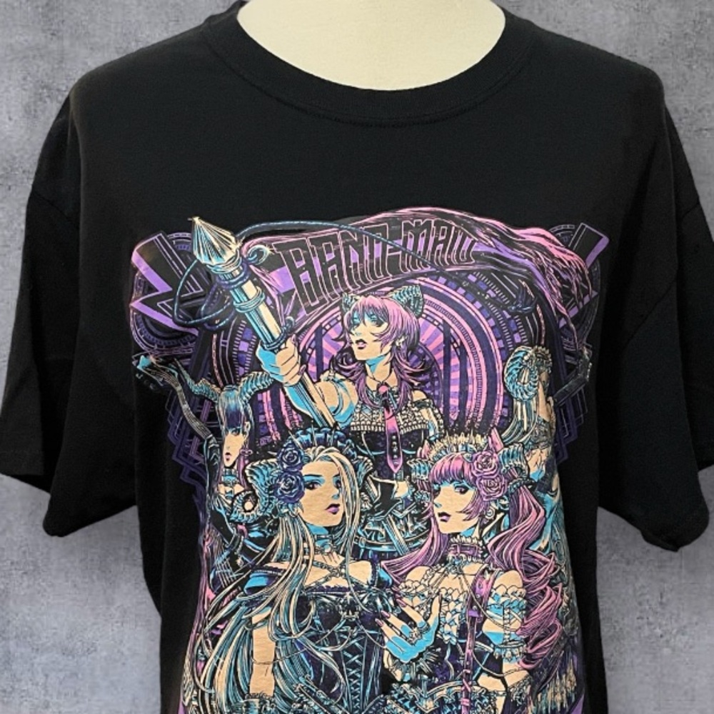 BAND-MAID JAPANESE Girls rock band World Domination Anime Graphics BLK T-Shirt L